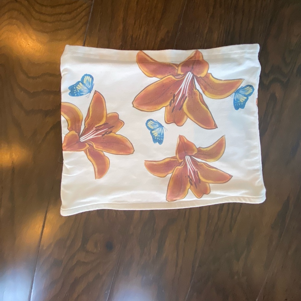 SALE Edikted Floral Print Tube Top with Butterflies for teens